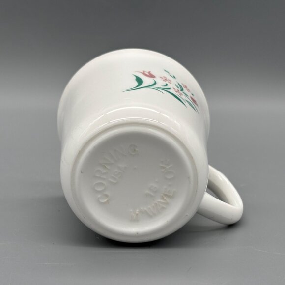 Corning Ware Corelle Rosemarie Pink Tulip Flower Coffee Tea Cup Mugs (Set of 4) - Picture 4 of 6